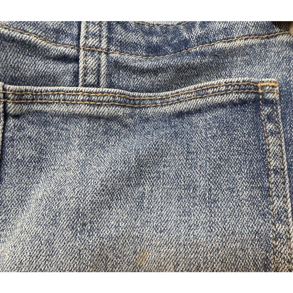 Old Navy Women’s Denim Overalls Shorts Medium Stretch Blue Jean Bib Cuffed - Picture 10 of 10